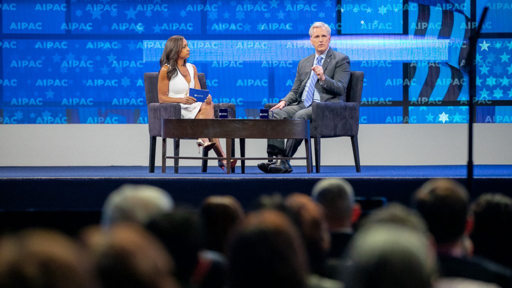 Leader McCarthy at the 2019 AIPAC Policy Conference.